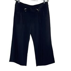 A.L.C Women's Buckle Waist Cropped Pants Black Size 10